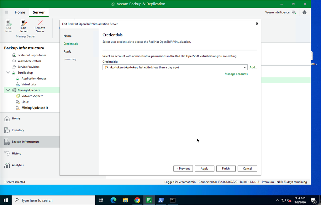 Veeam Backup & Replication for OpenShift Virtualization 13 image 12
